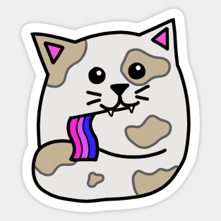 bisexual pride flag cat Sticker